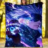 1pc Gojo Satoru (2) Theme Blanket - Digital Print, Polyester, Cozy for All Seasons, Perfect for Outdoor, and Travel