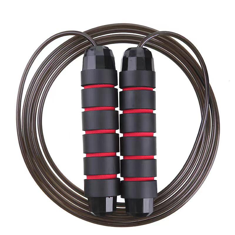 Adjustable Steel Wire Weighted Jump Rope with Double Bearings for Fitness, Weight Loss, and Junior High Training