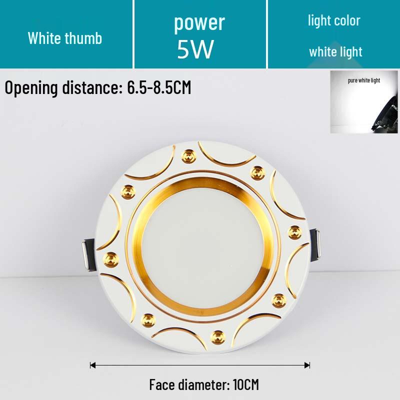 7.5-Inch Recessed Ceiling Downlight with 3-Color Dimming for Living Room