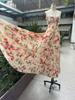 ALC Spaghetti Strap Floral Long Evening Dress - Goddess Style