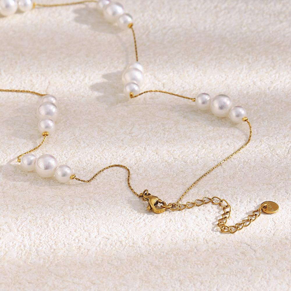 MamacitaSlay 316L Stainless Steel  Pearl Pendant Necklace 18K Gold Plated Waterproof Jewelry For Women 2026 Summer Beach Gifts