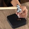 3Pieces Essential Jewelry Tool Set Silicone Mat Wood Base Iron Hammer Suitable for Accurate Projects Mobile Crafting