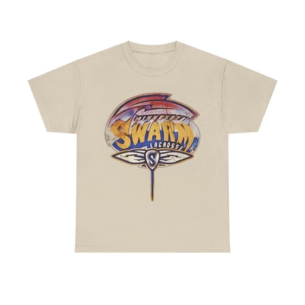 

Minnesota Swarm Lacrosse Nostalgic Retro Logo T-shirt 4XL