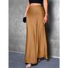 Fashion Elegant Loose Women Satin Skirts Spring and Summer New Simple Casual Office A-line Long Skirts Office Solid Color Women's Clothing