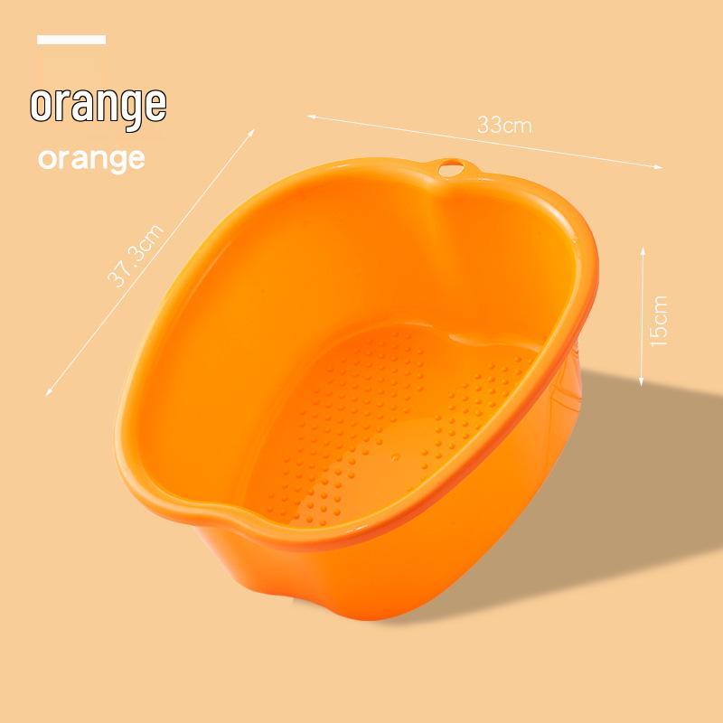 Thickened Apple-Shaped Plastic Foot Spa Basin for Massage and Soaking
