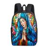 Zaino a Strato Singolo con Stampa della Vergine Maria, Stile Semplice, per Bambini/Ragazzi, Migliori Regali, Cartoni Animati Piatto 2D, Zaini Scolastici