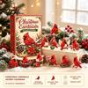 Acrylic Ornament Collection Red Bird Advent Calendar, 24-Day Christmas Countdown Set with Ornaments, 2D Tree Hanging Decor, Holiday Gift for