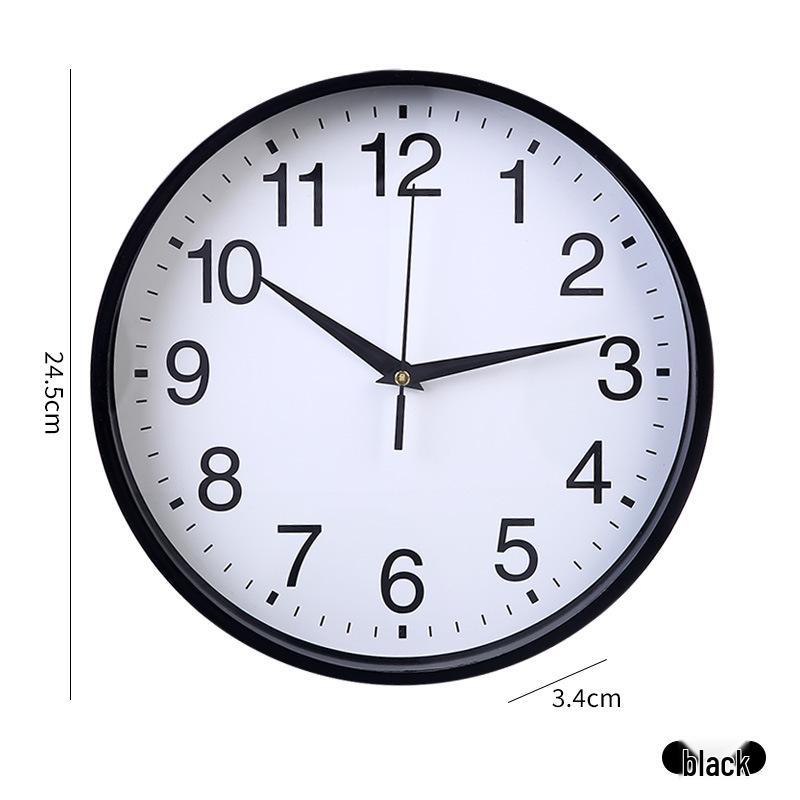 Round Luxury Wall-Mounted Clock for Living Room, Bedroom, Hotel Decoration