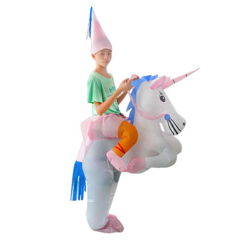 Costume gonfiabile unicorno, Costumi gonfiabili unicorno divertenti per feste di Natale e Halloween, Cartoni animati