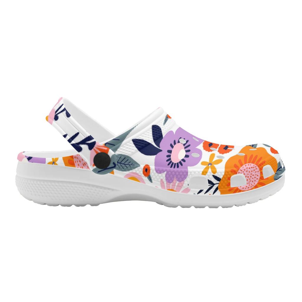 Allover Printed EVA Yard Clogs Unisex Lightweight Soft Slip On Garden Yard Home Bathroom Casual Walking Leisure Sandals Beach Wear