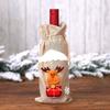 Christmas Red Wine Bottle Cover Cartoon Linen Red Wine Champagne Bottle Bag Champagne Bottle Cover Christmas Decor 2025 New