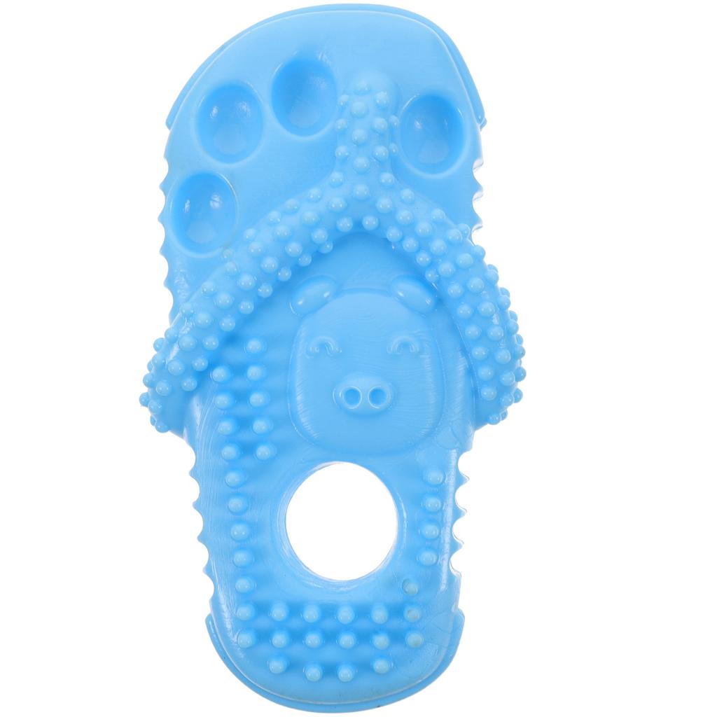 Portable Dog Molar Plaything Slipper Shaped Chew Resistant Pet Supply for Small Puppy Clean Teeth Daily Use Tpr Wear-Resistant