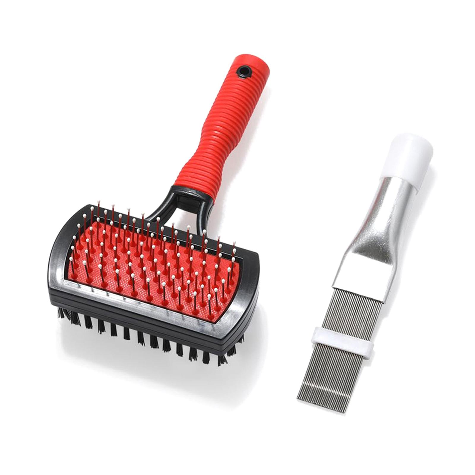 

Набор щеток для чистки змеевиков кондиционера Двусторонняя щетка для чистки испарителя Гребенка для ребер для технического обслуживания Очищающий инструмент для ОВКВ