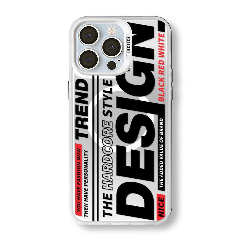 Fashion Label Magnetic Frosted Phone Case Compatible and Suitable for iPhone15 14 13 12 11promax Xsmax Xr 7 8plus