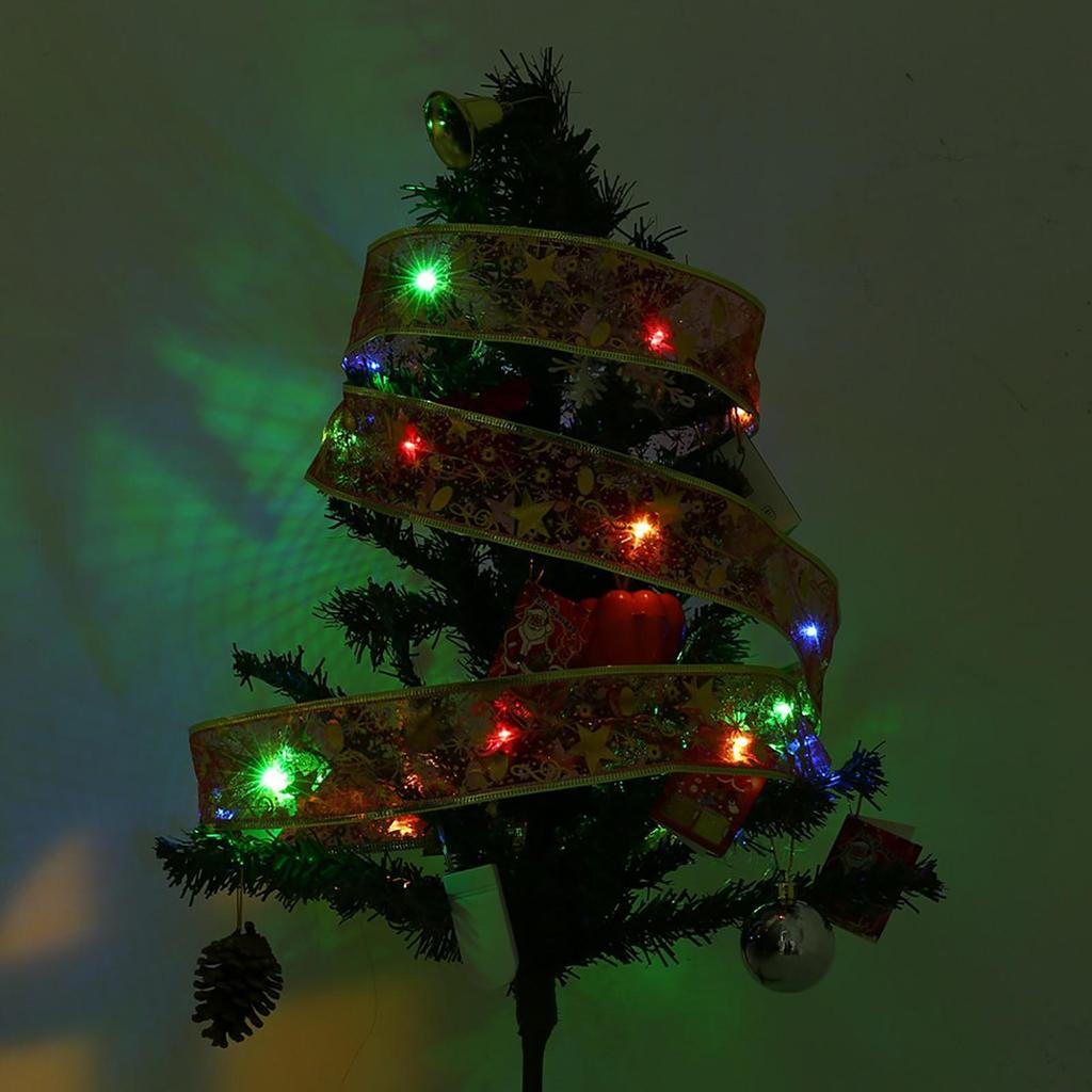 Christmas Party Decoration 1m Ribbon Night Light Christmas Tree LED String