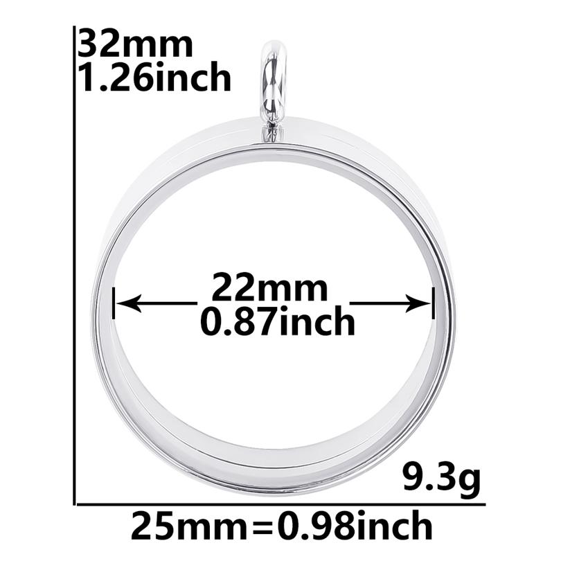 25/30mm Twist Locket Pendants For Jewelry Making Necklace Glass Floating Charm Lockets DIY Stainless Steel Pendant Accessories