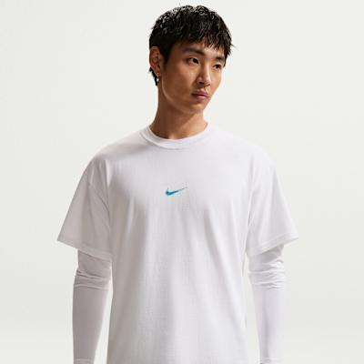 Nike T Shirts Men s White Crew Neck Moderate M