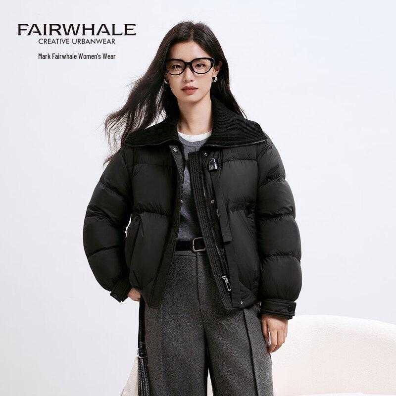 

Женский укороченный пуховик оверсайз с кулиской на талии MARK FAIRWHALE L