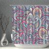 Bohemian Shower Curtains Waterproof Cloth Colorful Datura Flower Leaves Print Bath Curtain Set Multi-size Bathroom Screen Decor