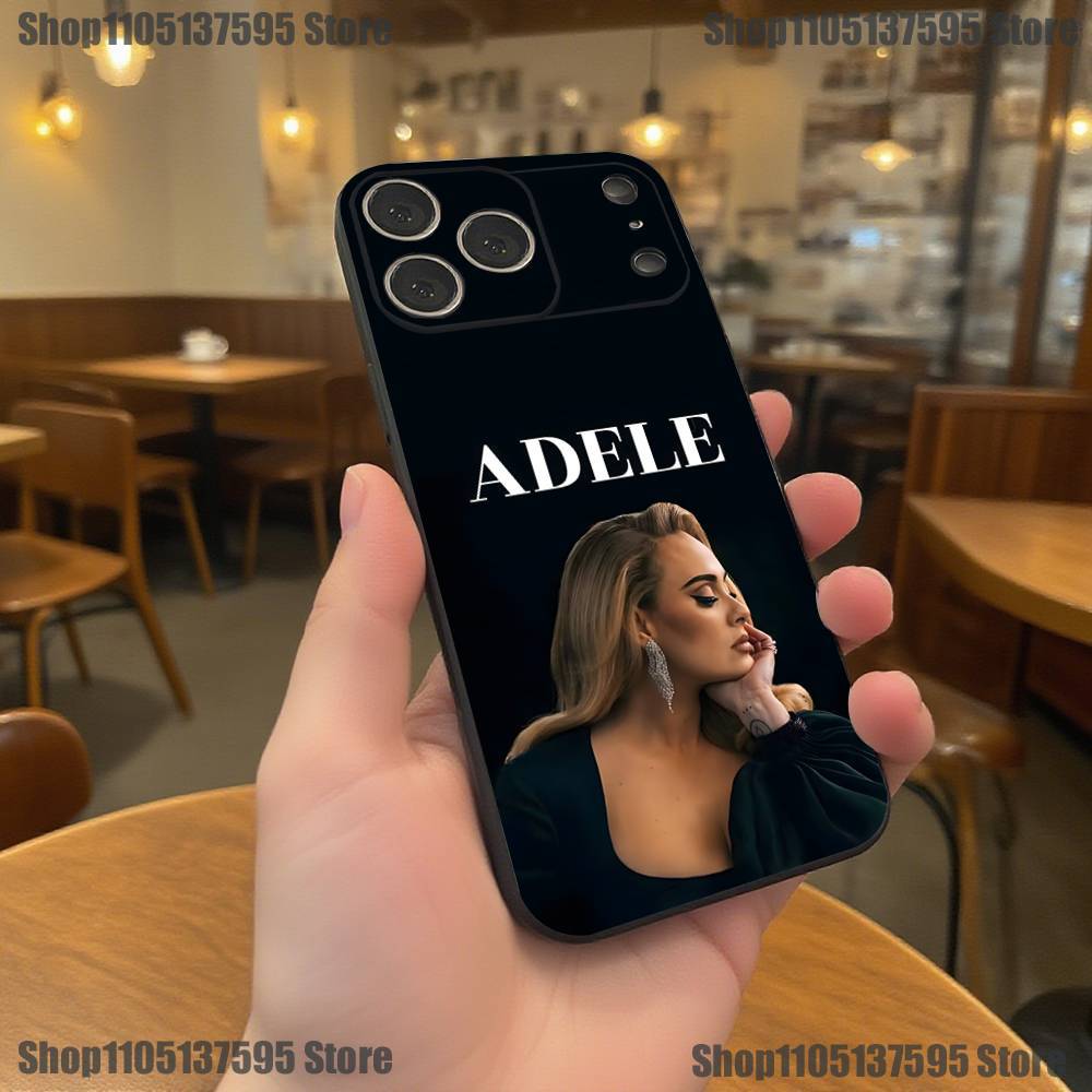 Singer A-Adele Phone Case For iPhone 17,16,15,14,13,12,11,Pro,XS,Max,XR,Plus,E,SE4,Mini Black Soft Cover