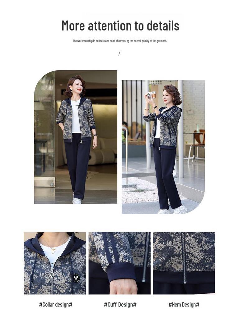 Mamas 2025 Trendiges Zweiteiliges Sportliches Set mit Kapuze für Damen - Frühling & Herbst Mode