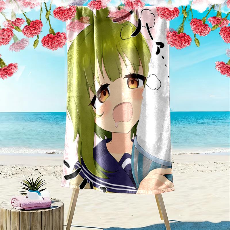 ShikanokoNoko 2D Flat Print Beach Towel, Large Soft Quick Dry Towel for Beach Camping Swimming.NSTJ0928146