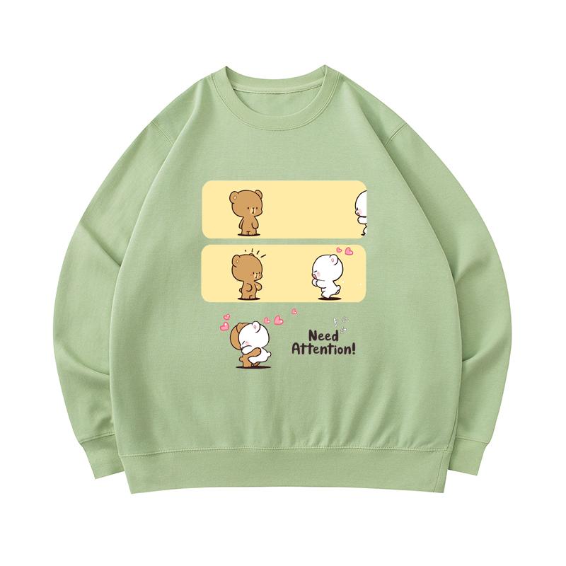 Buy Men's 300 GSM 100% Cotton Sweatshirt Milk Love Mocha Print