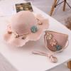 2Pcs/set Baby Girl Sun Hat + Shoulder Bag Summer Sunscreen Children Hat Bag