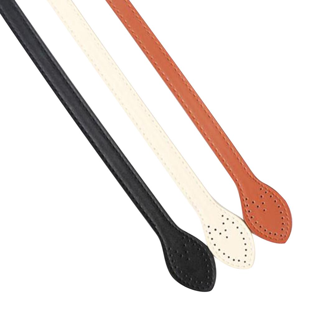 2Pcs 60cm Pu Hand-Sewn Heart-Shaped Handbag Strap DIY Simple Single Shoulder Bag Strap Knitted Bag Detachable Strap