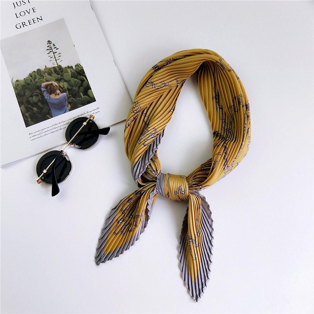 Decorative Simple Texture Silk Scarf Women'S New Style Spring And Autumn Summer Fashion Versatile Headscarf Work Scarf