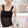 Solid Color Lace Anti-Glare Beauty Strap Chest Pad Slim Wide Shoulder Strap Camisole