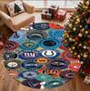 NFL Muster Runder Teppich, Innen-/Außenmatte, für Picknick, Spielzimmer, Schlafzimmer, Büro, Wohnzimmer, Heimdeko Teppich, Geburtstagsgeschenk