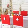 Chair Back Cover Christmas Kitchen Chair Slipcovers In Santa Hat Shape For Holiday Decoration Chair Covers