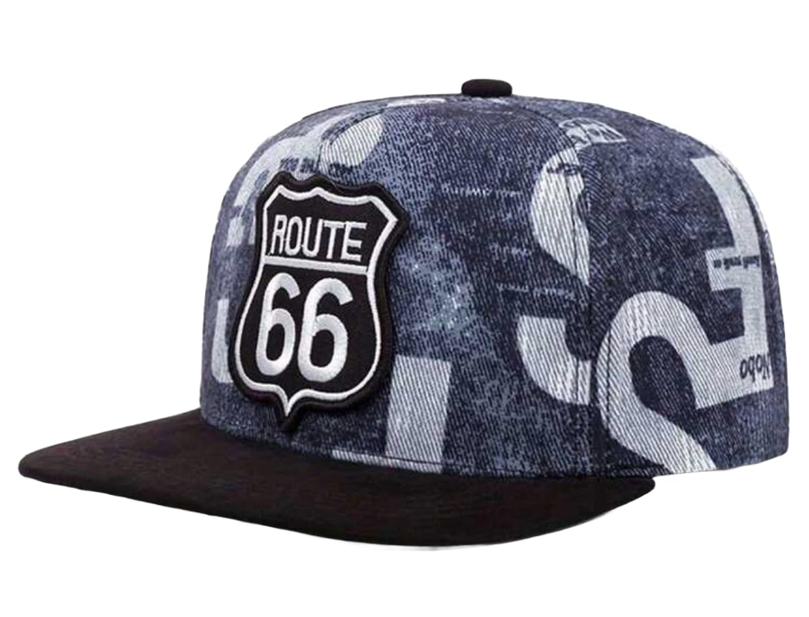 

Sproutsy ROUTE66 Baseball Casual and Stylish for Flat Cap Men s Cap, Outdoors, (Blue) синий