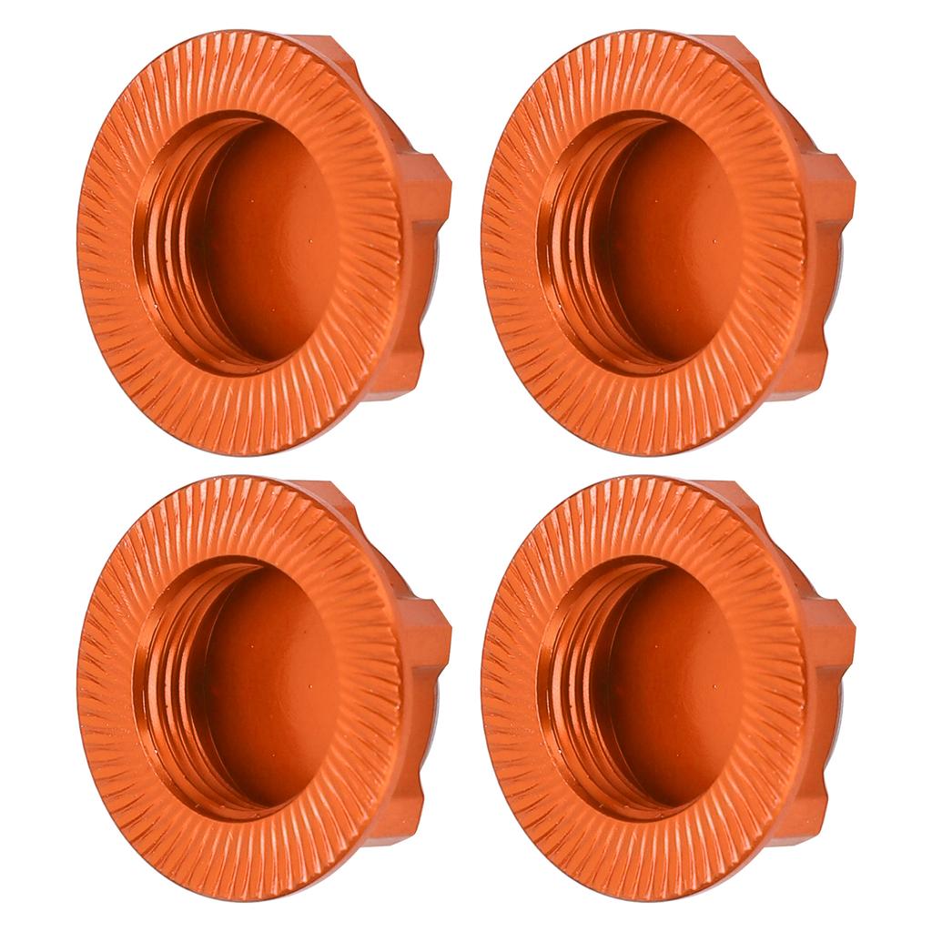Lightweight Aluminum Alloy Hex Wheel Nuts 17mm Anti Loose Dustproof Hex Nut for 18 RC CarOrange