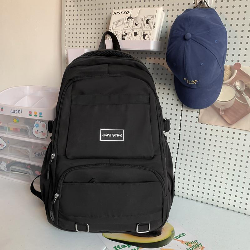 

Stylish Nylon Backpack For Casual Travel And School Use Ideal For Students And Adults чёрный