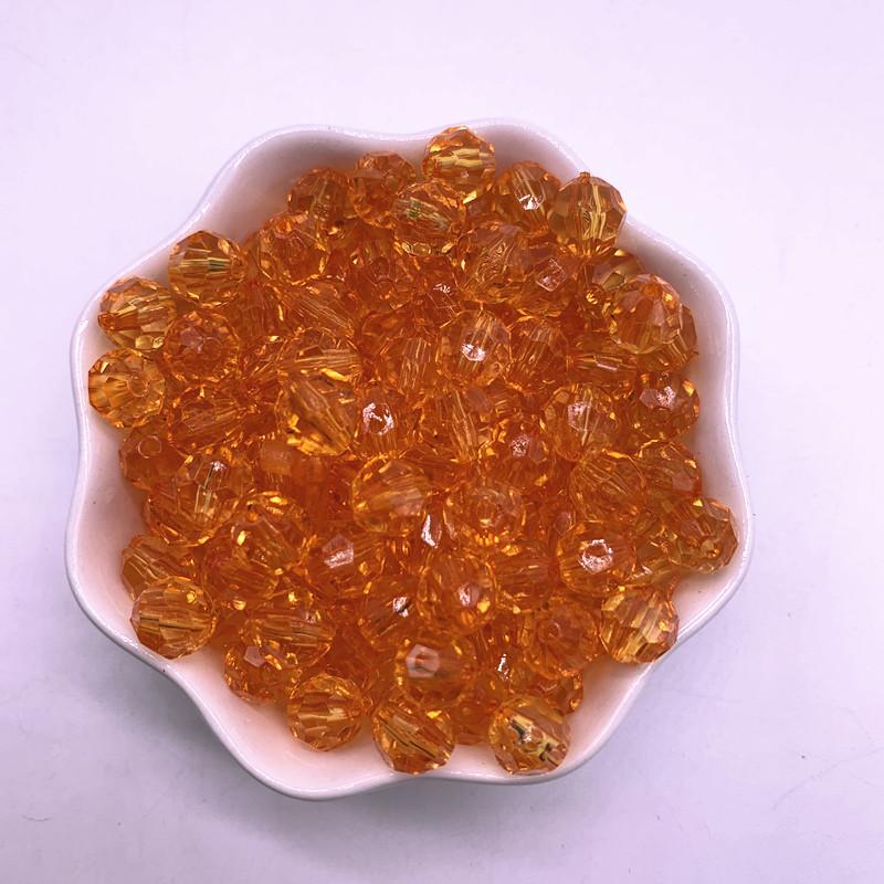 New 6/8/10mm Transparent Faceted Ball Acrylic Beads Loose Spacer Beads for Jewellery Making DIY Bracelet Accessories