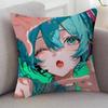 Anime Hatsune Miku Cushion Cover x Polyester Sofa Cushions Decorative Throw Pillows Home Decoration Pillowcover