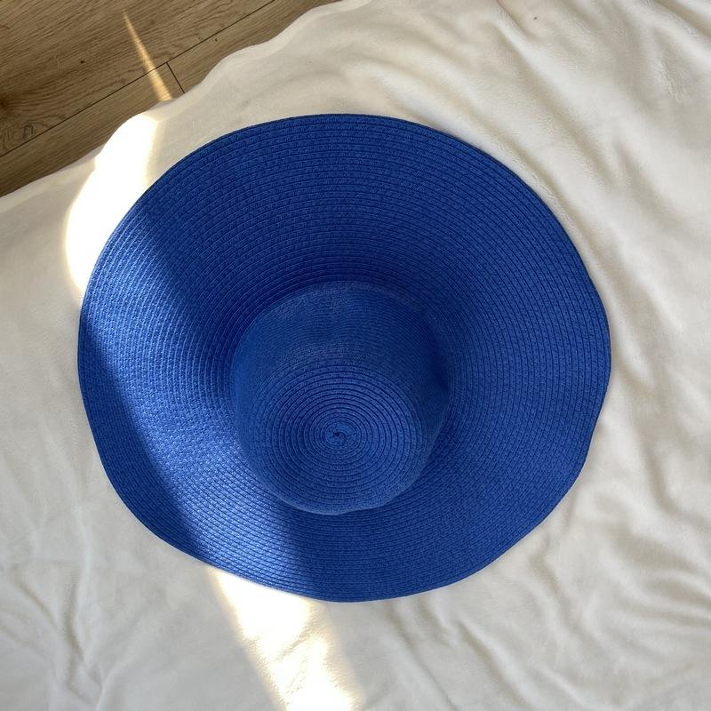 Oversized Brim Straw Hat Women's Summer Seaside Sunshade Sun Protection Hat Outdoor Travel Vacation Beach Hat Summer Hat Women's