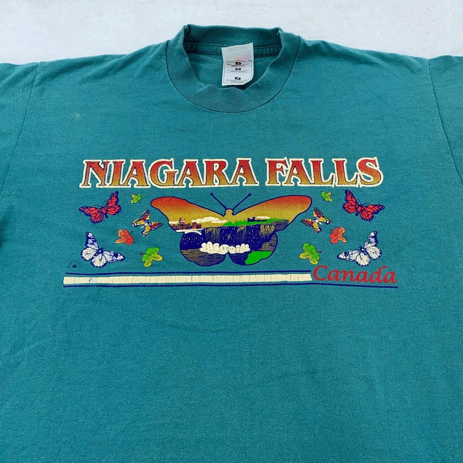 vintage 90s NIAGARA FALLS CANADA BUTTERFLY T-Shirt M 3XL