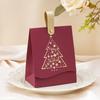 Christmas Candy Bag Gift Box, T015 Holiday Box, Wine Red Christmas Tree