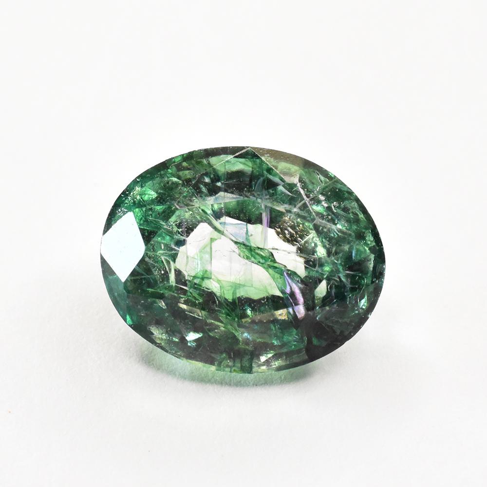 Natural Green Emerald Loose Gemstone 10.75 ct Oval Cut for Jewelry Making and Gem Collections