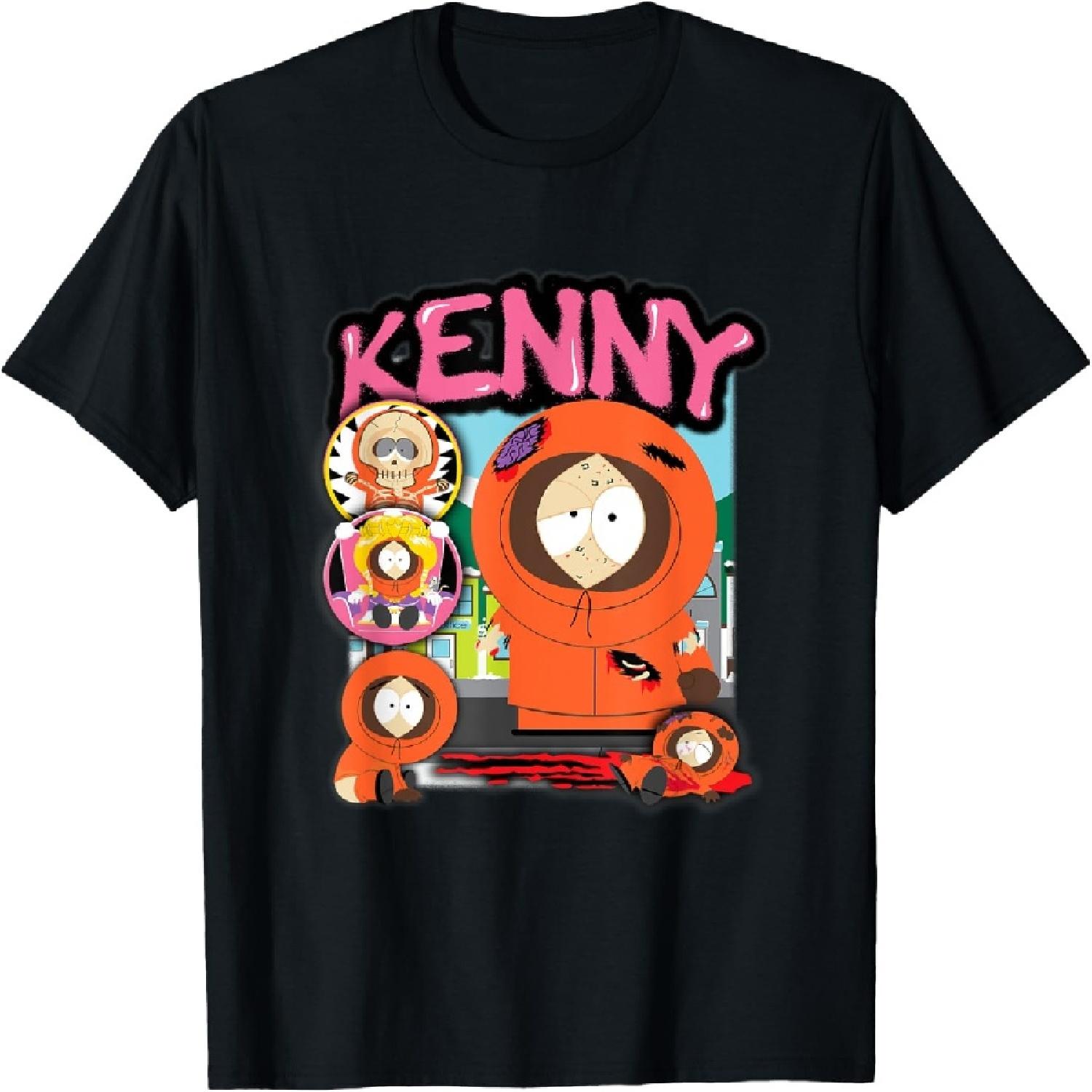 

South Park Kenny Characters Spray Paint Distressed T-Shirt XXXXXL різнокольоровий
