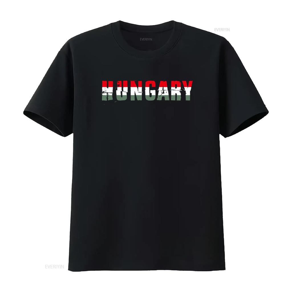 Hungary T Shirt Magyarorsz G Hungarian Flag Coat Of Arms Patriotic Vintage Washed Soft Designer Clothes Unisex Breathable