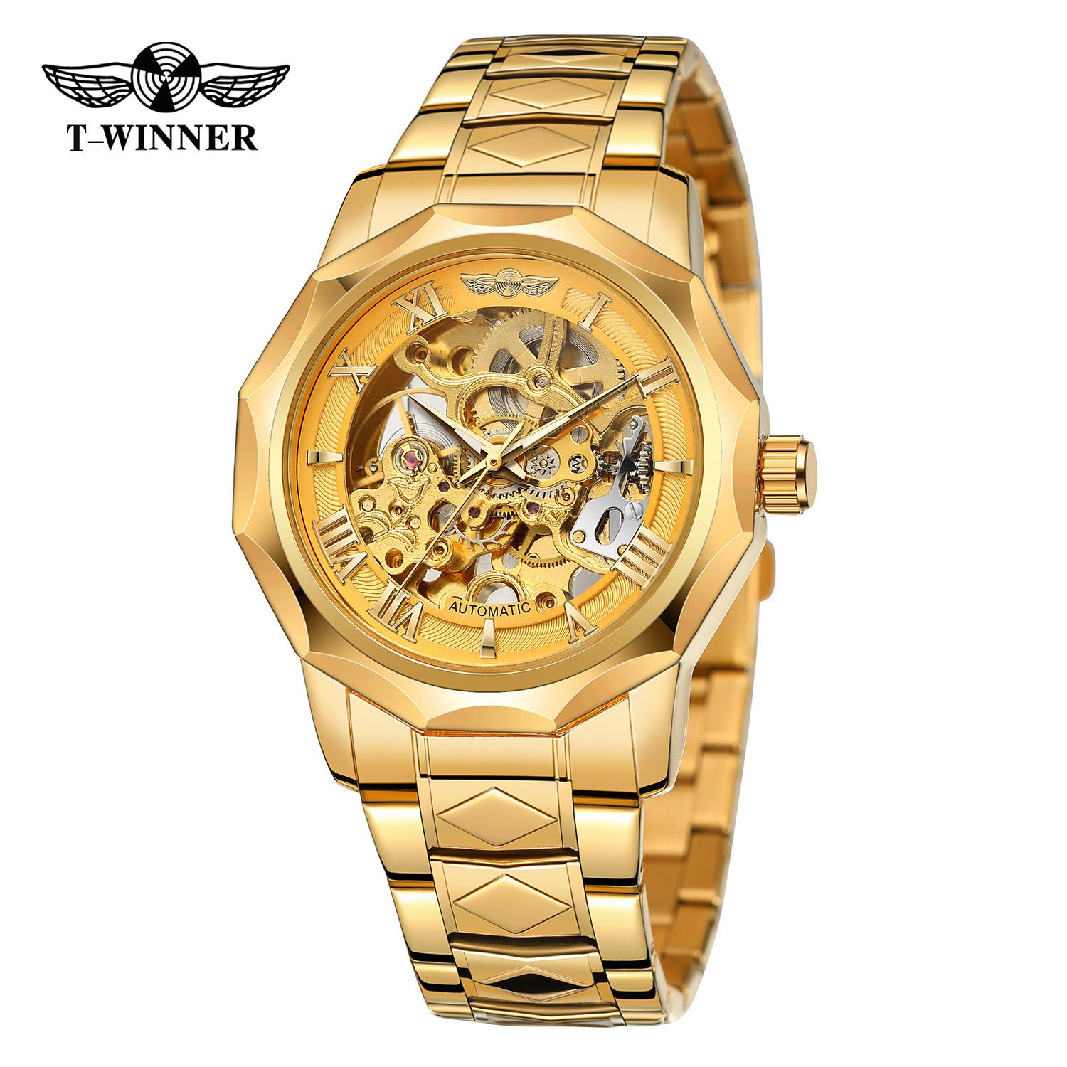Winner Style Men S Fashion Casual Waterproof Hollow Watch, Automatic Mechanical Watch