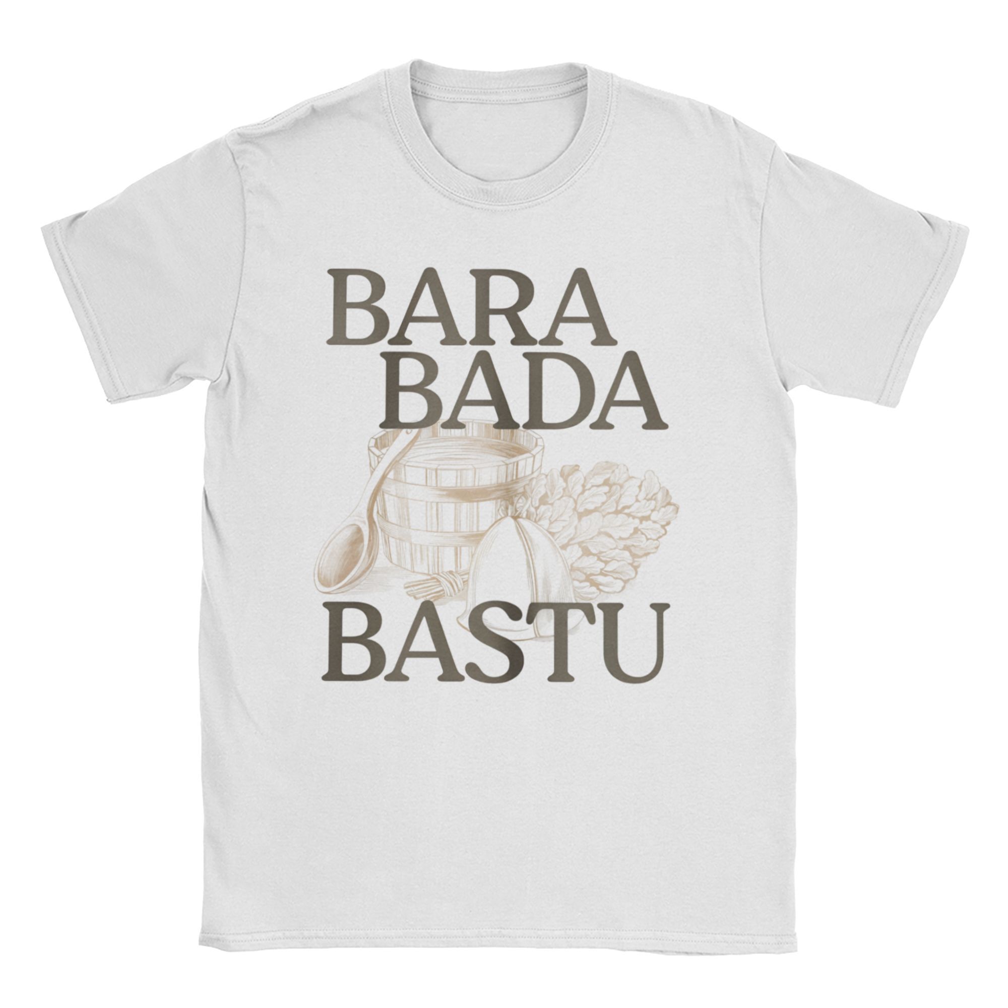 

Bara Bada Bastu T-Shirt Men Women Sweden 2025 Eurovision Casual Cotton Tees Crew Neck Short Sleeve T Shirts Plus Size Tops 3XL