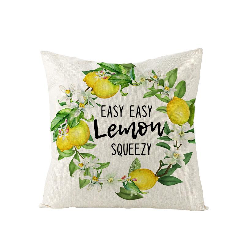 

Скандинавское лето Лимон Подсолнух Полиэстер Наволочка Чехол для подушки Офис Диван Чехол для подушки Дом 45 * 45Cm (excluding pillow core)