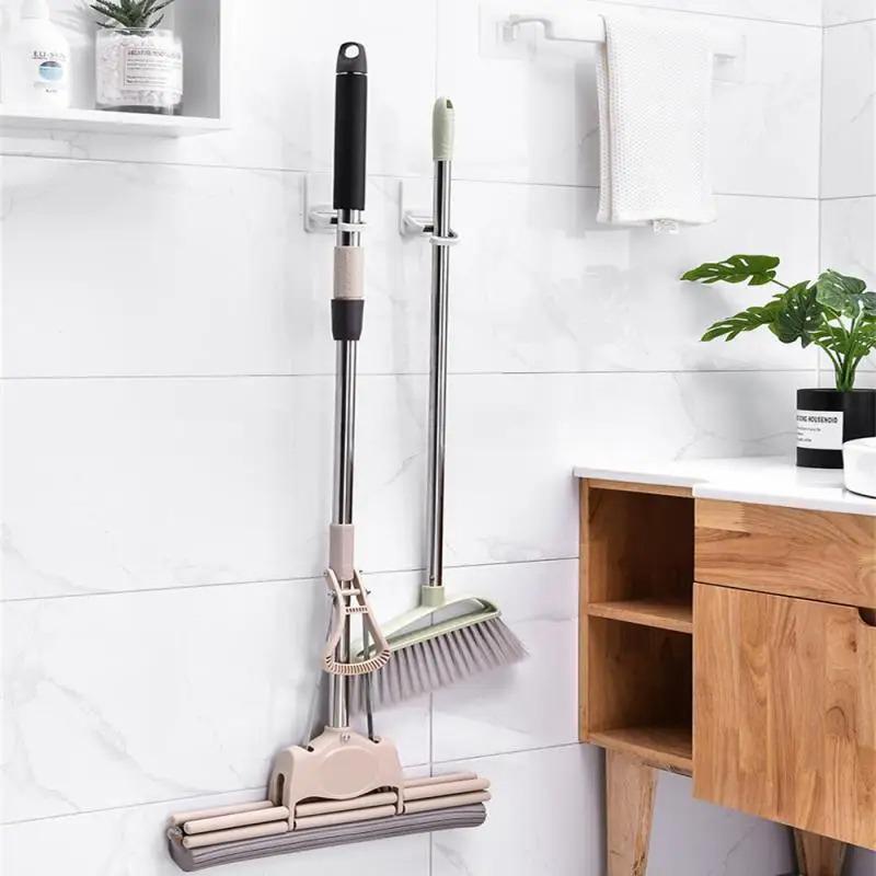 Self-adhesive Broom Mop Clip Holder,Wall Mount,Brush, Mop Hanger,Organizer Rack,Kitchen, Bathroom Storage,Multi-Purpose Hook