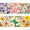 Whaline 6Pcs Floral Swedish Kitchen Dishcloth Colorful Blossoms Flower Absorbent Dish Towels Henri Matisse Reble Washable Cotton Cloth for Kitchen