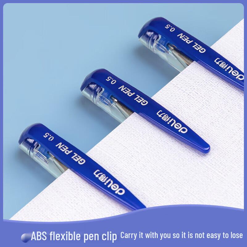 Deli 0.5mm Bullet Tip Gel Pen (Blue, 144 Pens)